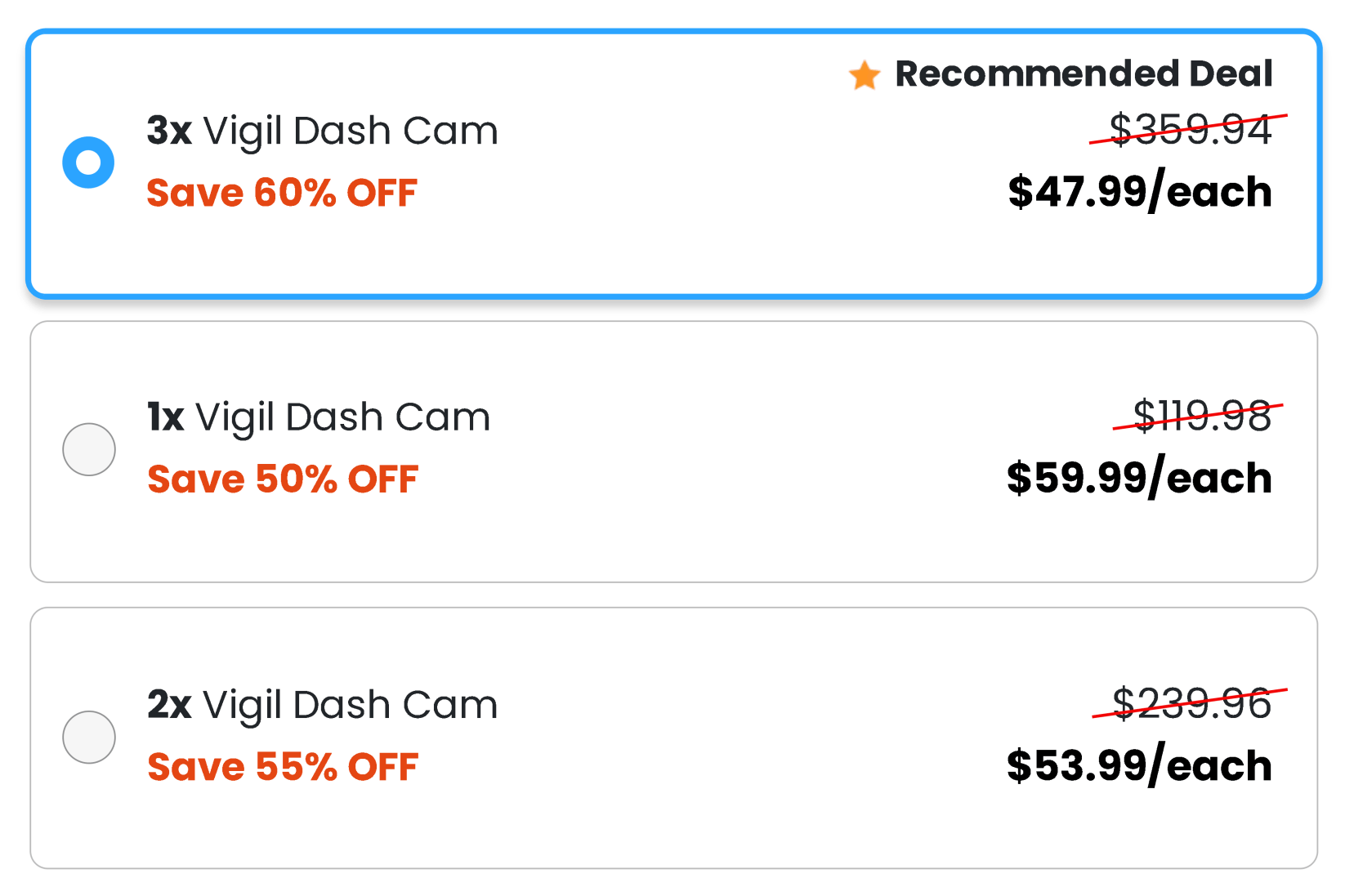 Vigil Dash Cam Package